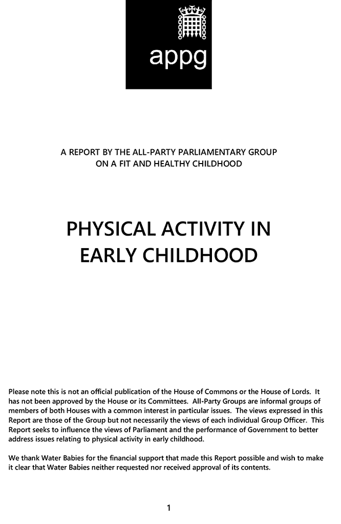Physical Activity In Early Childhood