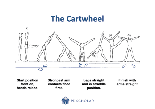 How to do a Cartwheel in Gymnastics: Visual Resource Card - PE Scholar