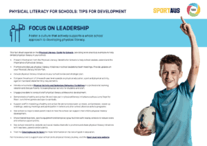 Physical Literacy Tips for Development