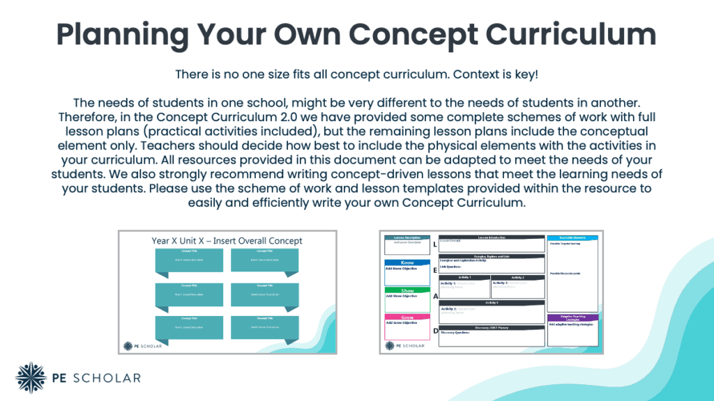 Primary PE Concept Curriculum (for EYFS/KS1/KS2) - PE Scholar